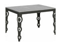 Table rectangulaire extensible 6 à 16 personnes L 120 à 380cm gris béton et cadre métal anthracite Chezlova EDIC86442