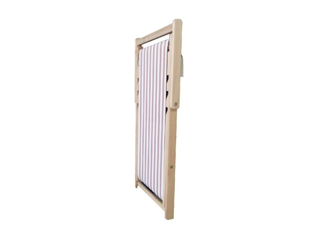 Chilienne transat enfant bois d'eucalyptus tissu coton Chezlova SOVF01150