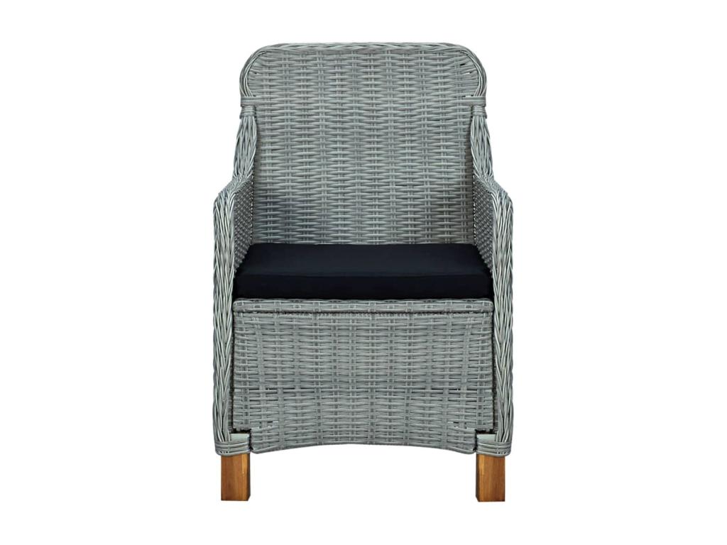 Ensemble de salle à manger de jardin 5 pièces Gris clair QZAH25293