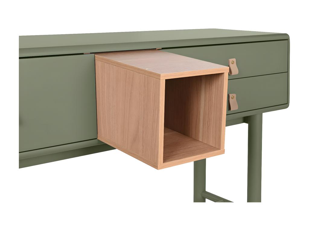 Meuble console table console en bois Couleuris vert - longueur 120 x profondeur 35 x Hauteur 90 cm SILX21468