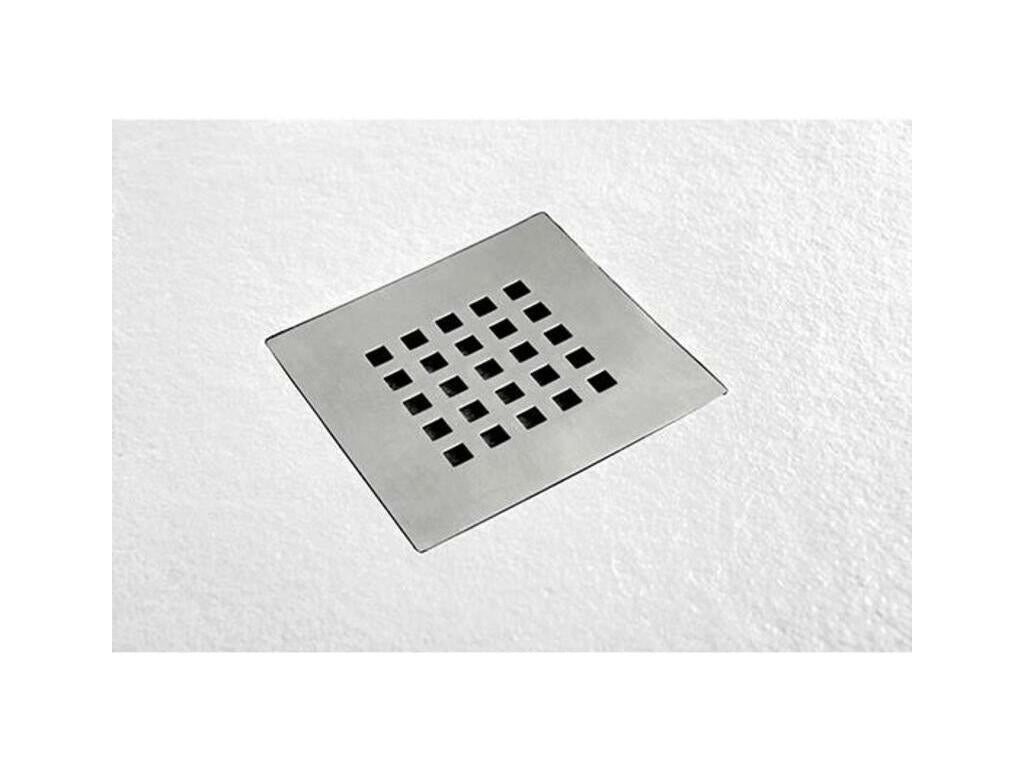 Receveur de Douche 200x120 cm Chezlova Slim Blanc en Résine Synthétique et Poudre de Marbre Avec Drain Libre ASWP56060