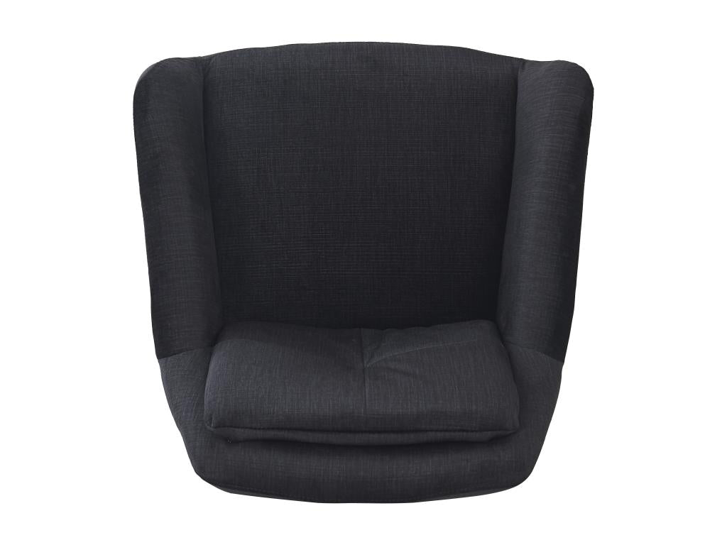 Lot de 6 chaises pivotantes en velours - pieds réglables en métal - Noir LEMH28646