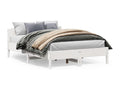Cadre de lit avec tête de lit blanc 120x200 cm bois pin massif TVEX24258