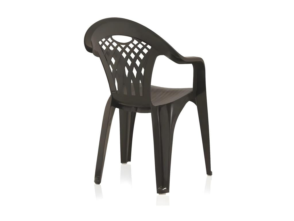 Lot de 40 chaises de jardin empilables en résine coloris Marron - Longueur 58 x Profondeur 54 x Hauteur 86 cm EXYO75154