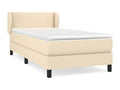 Lit à sommier tapissier avec matelas Crème 100x200 cm Tissu HUVR35468