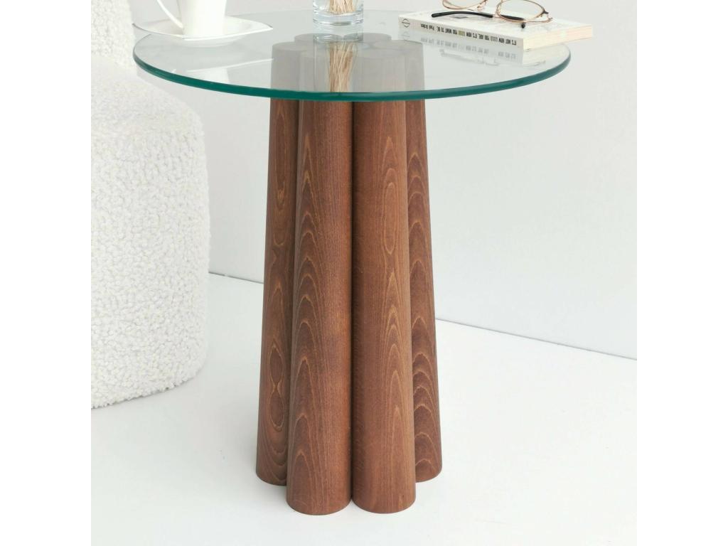 Table basse Artigeo Table basse Porte-revues pour canapé Etagère de salon 45x50h50 cm Noyer PPPM94689