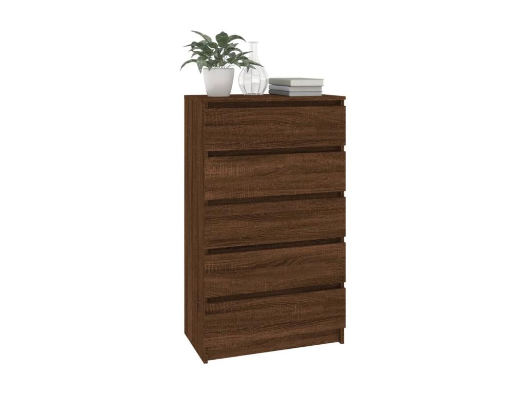 Commode Chêne marron 60x36x103 cm Bois d'ingénierie HDFS43718