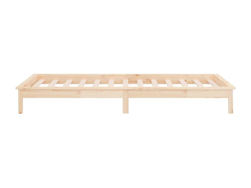 Cadre de lit à LED sans matelas 100x200 cm bois massif SUVT31448