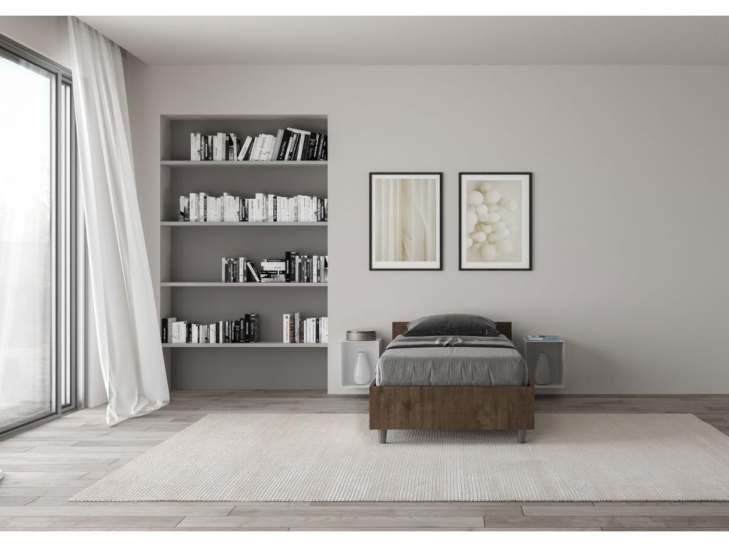 Lit sans sommier 80x190 noyer Chezlova VLIF27954