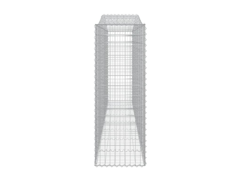 Paniers à gabions arqués 6 pcs 400x50x140-160 Fer galvanisé NJVT62627