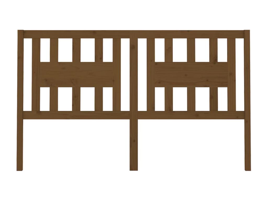 Tête de lit Marron miel 146x4x100 cm Bois massif de pin ZHLC47264