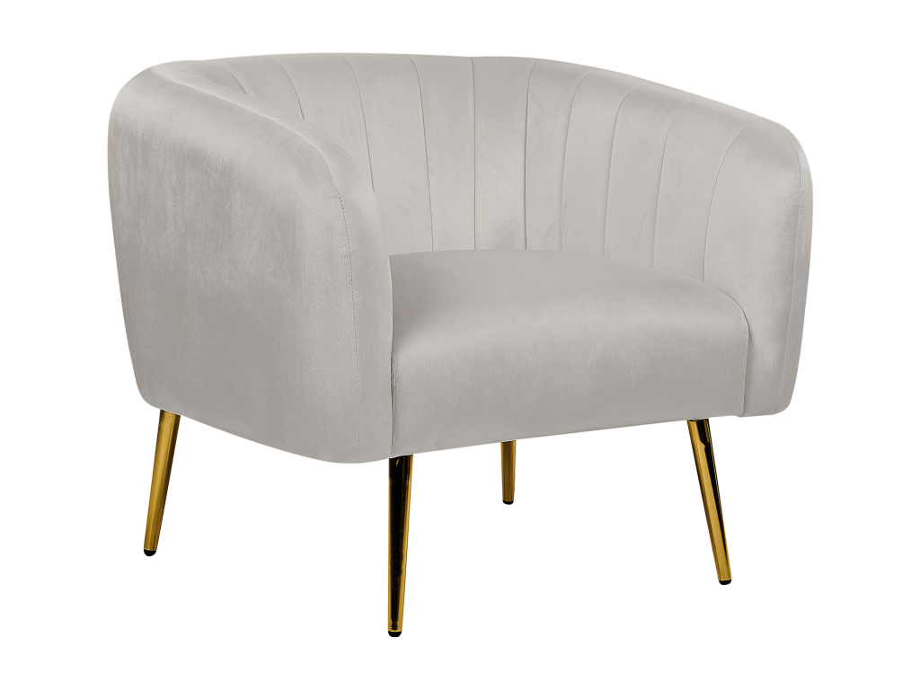 Fauteuil Chezlova Velours Gris clair RPSK65397