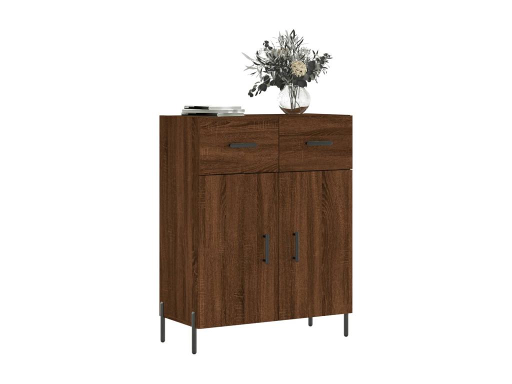 Buffet chêne marron 69,5x34x90 cm bois d'ingénierie XWSM62224