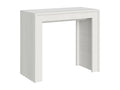 Console extensible en bois Decohaute-Couleur Blanc-Pied et support sur Decohaute-3 rallonges EAON59899