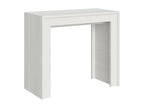 Console extensible en bois Decohaute-Couleur Blanc-Pied et support sur Decohaute-3 rallonges EAON59899