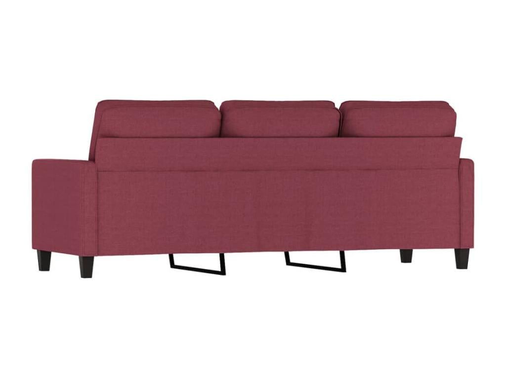 Canapé à 3 places Rouge bordeaux 180 cm Tissu RYJI75848