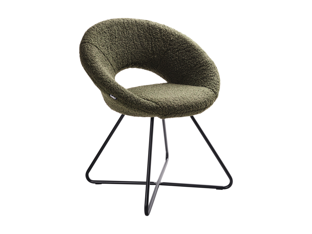 Chaise de salle à manger Artigeo Bouclé Vert ODFU26664