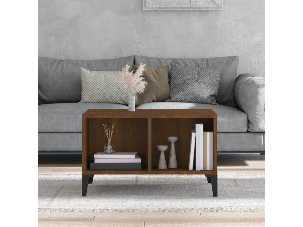 Table basse Chêne marron 60x50x36,5 cm Bois d'ingénierie XLDE05950