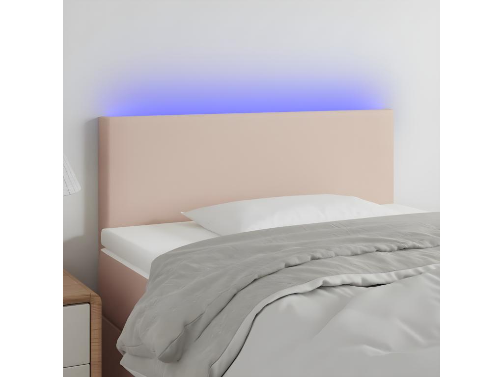 Tête de lit à LED Cappuccino 100x5x78/88 cm Similicuir UWMG13593