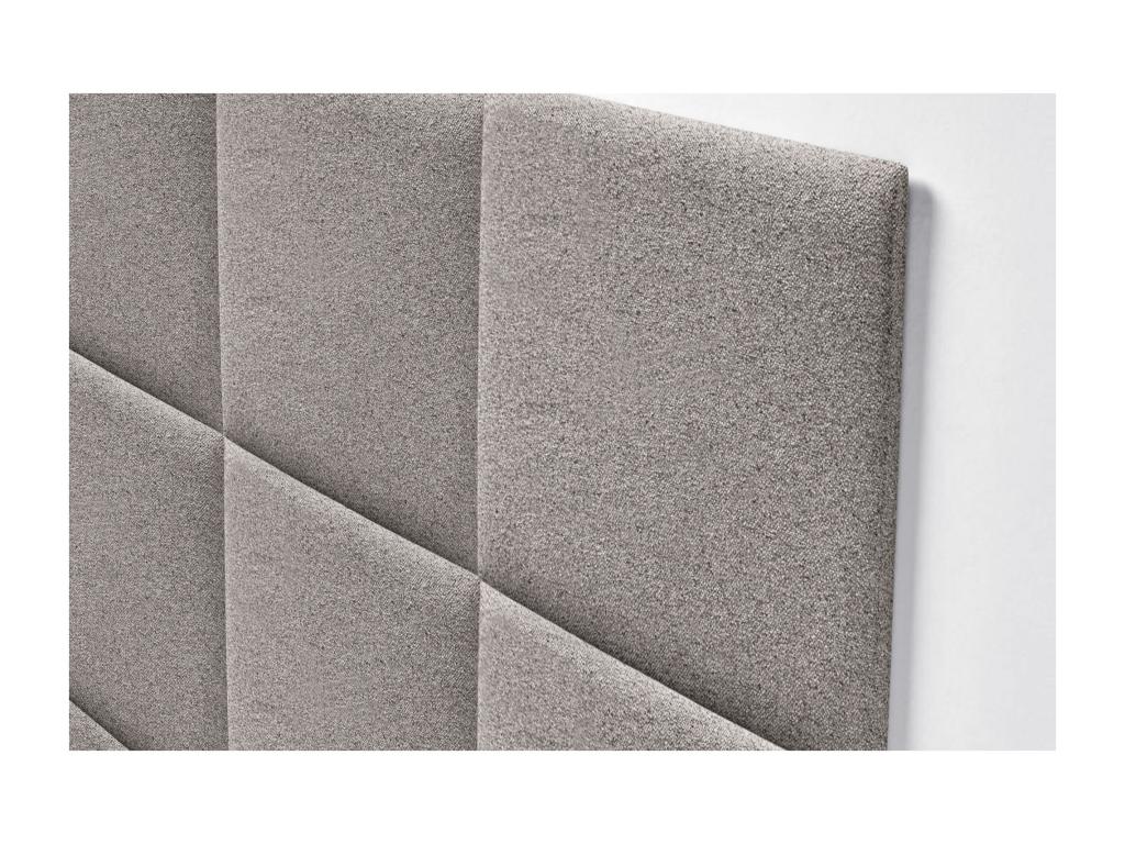 Artigeo Tête de lit tapissée en tissu Aqualine composée de panneaux de lit autocollants interchangeables pour chambre de luxe Ocre 140 cm HXHA22957