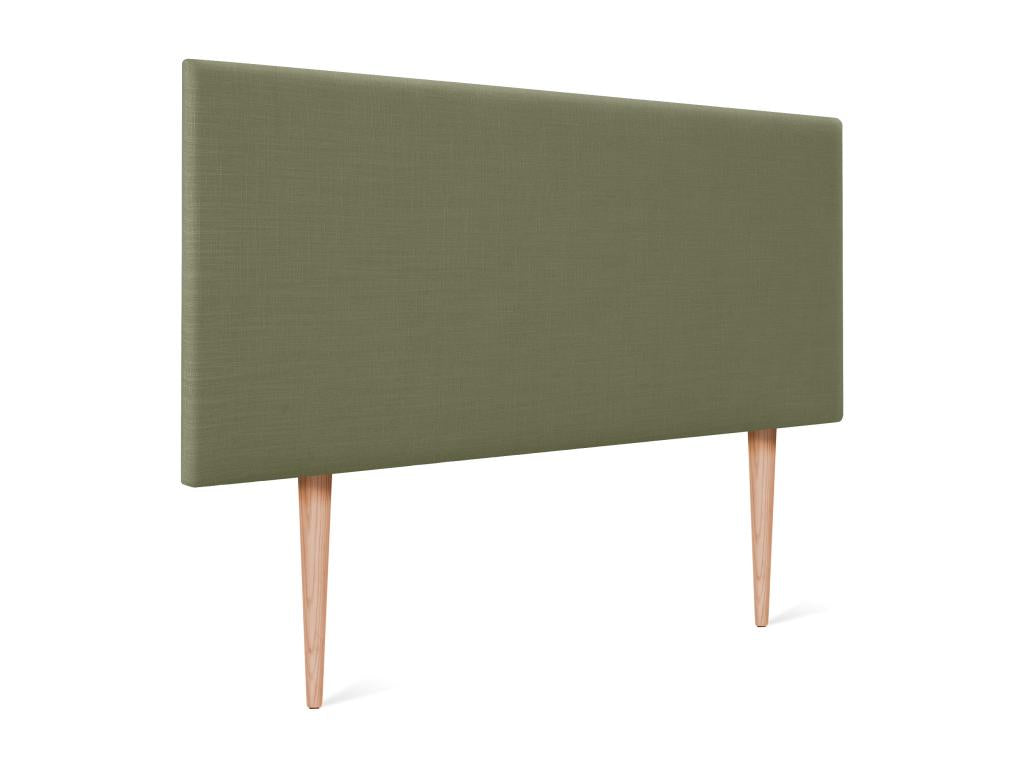 Chezlova Tête de lit en lin naturel lisse 105x105cm avec pieds Lits 105 - Vert BNCM86021