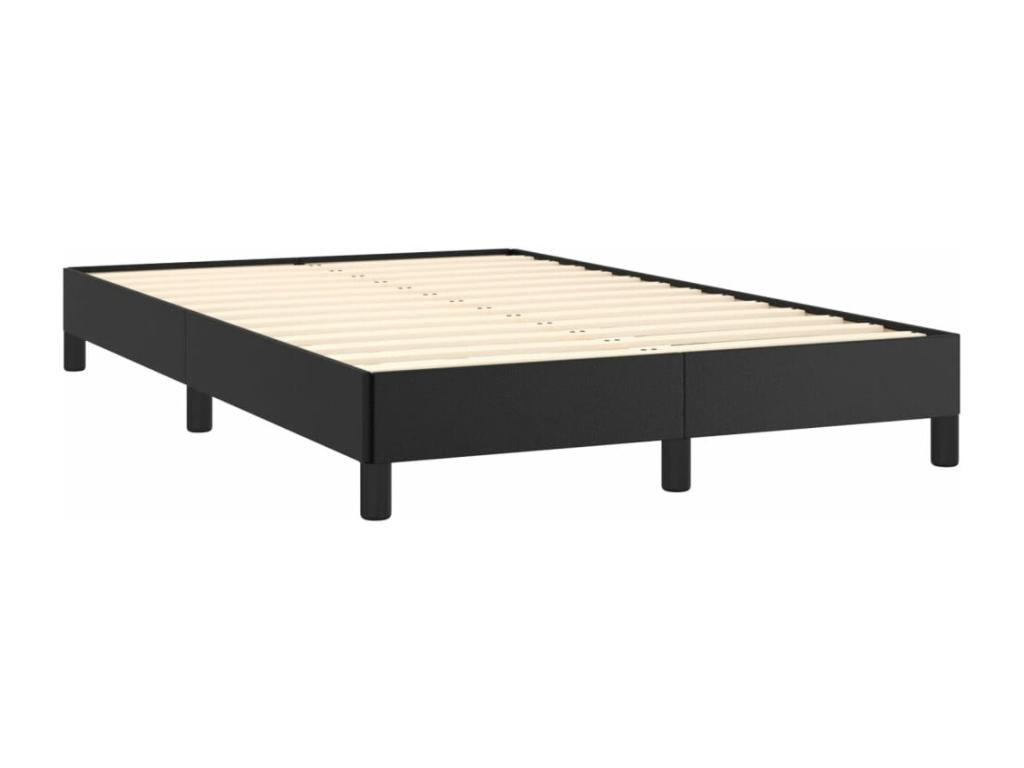 Sommier à Artigeo de lit avec matelas noir 120x190 cm similicuir EFBK11540