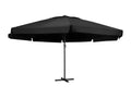 Parasol d'extérieur avec mât en aluminium 600 cm Noir JROG64167
