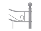 Cadre de lit sans matelas gris métal 120x200 cm FXBL94475