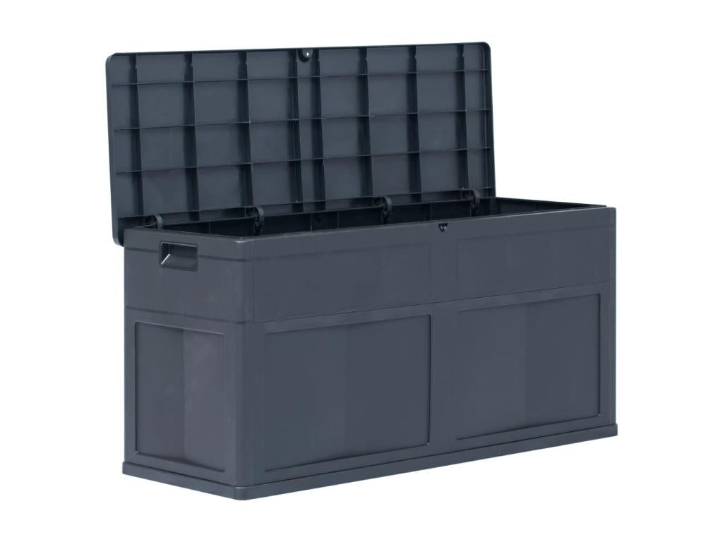 Boîte de rangement de jardin 320 L Noir ILTX33007