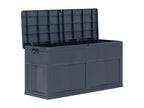 Boîte de rangement de jardin 320 L Noir ILTX33007