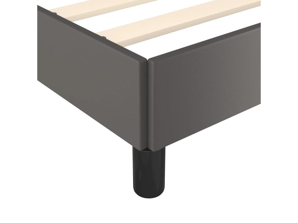 Cadre de lit sans matelas gris 90x200 cm similicuir TEUK92810