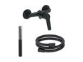 Mitigeur douche Chezlova Aimé douchette stick Shift Ellipse flexible 1.6m noir et chromé UEYD63580