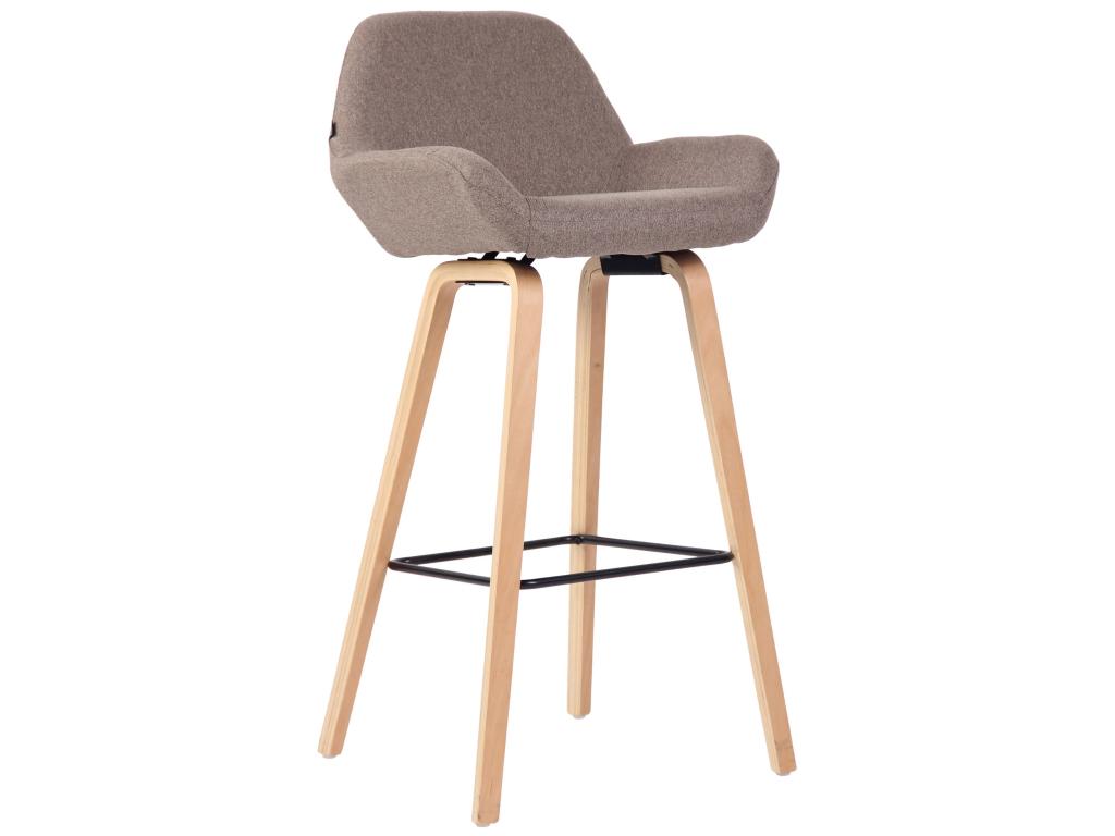 Lot de 2 tabourets bois beige 52x51x103 cm TDB10210 KUNS56627