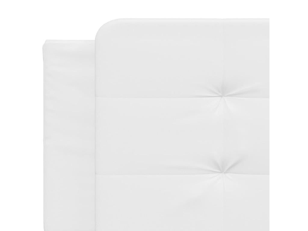 Lit avec matelas blanc 200x200 similicuir RSQQ10996
