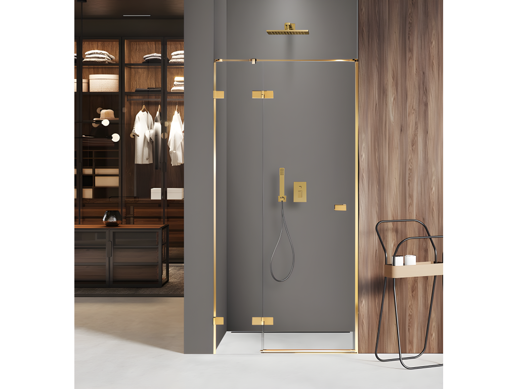 Porte de douche 100 cm doré pivotant gauche Artigeo GOLD ERPS44905