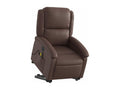 Fauteuil inclinable massant électrique marron similicuir JNWT30725