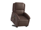 Fauteuil inclinable massant électrique marron similicuir JNWT30725