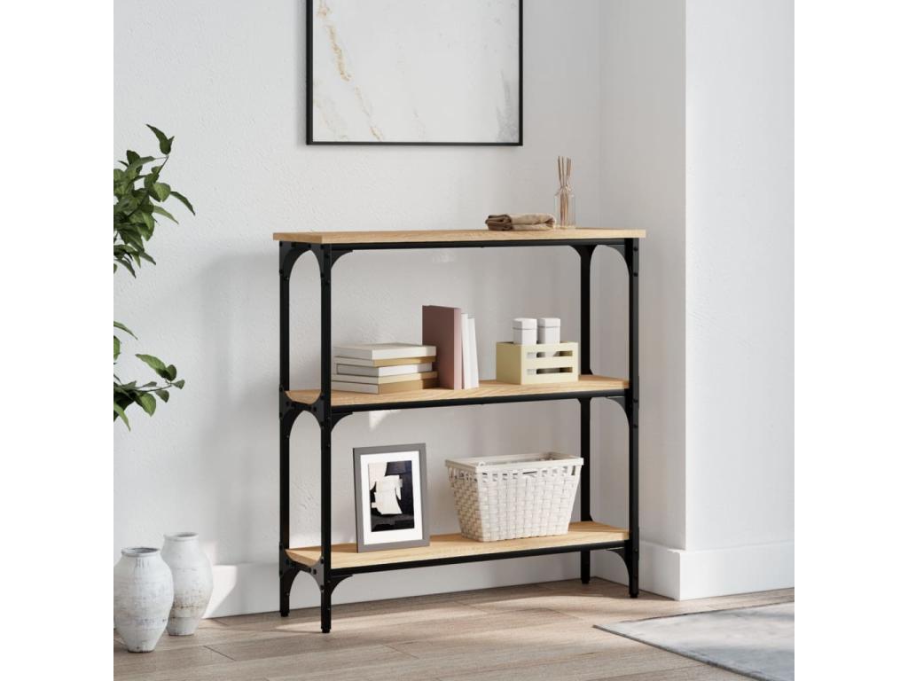 Table console chêne Artigeo 75x22.5x75 bois d'ingénierie XXXC53643