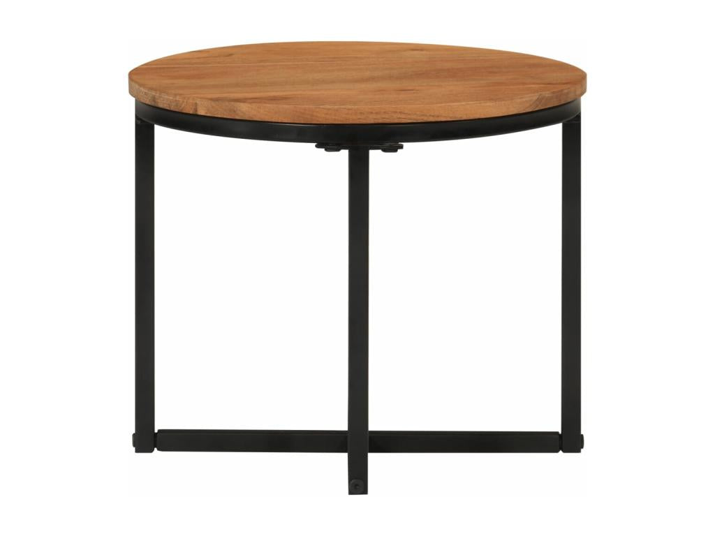 Table basse 35x35x30 bois massif Artigeo et fer ZKRJ72958