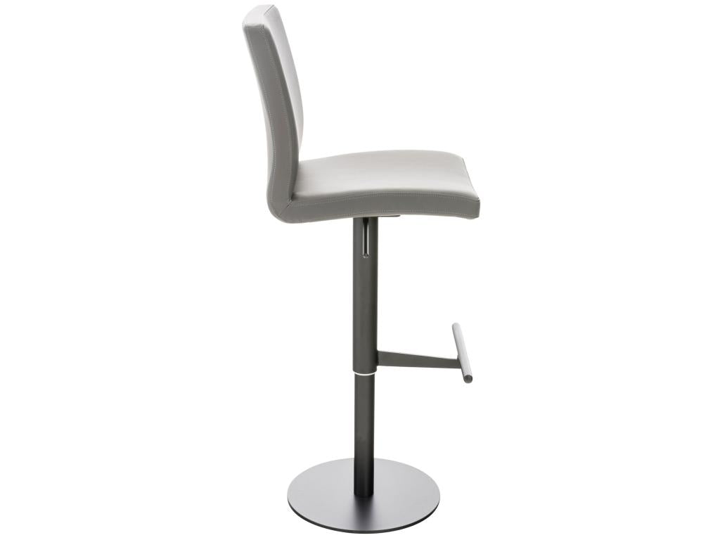 Tabouret de bar - Similicuir / Métal - Gris - Artigeo VOBI07233