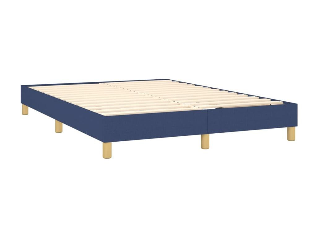 Sommier à Artigeo de lit avec matelas LED Bleu 140x190 cm Tissu GXWB07926