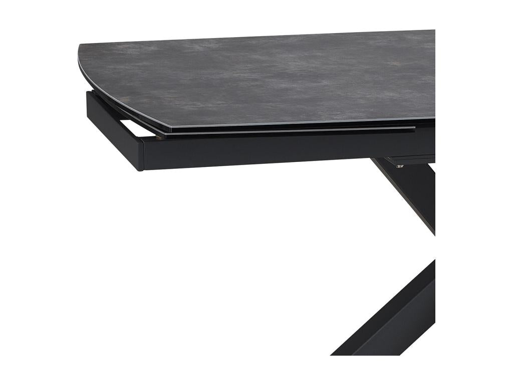 Chezlova - Table de Repas Allongable Céramique Marron MMVN90888