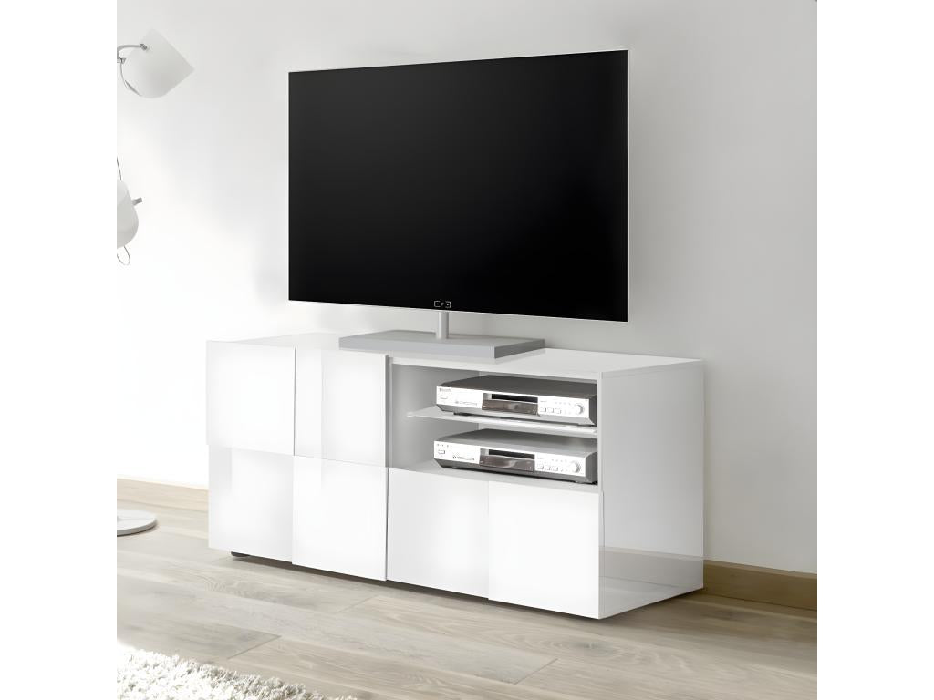 Meuble TV petit 1 porte et 1 tiroir L121 cm - Dama QGBQ42033