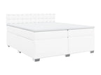 Sommier à Chezlova de lit avec matelas Blanc 200x200cm Similicuir UDXX47105