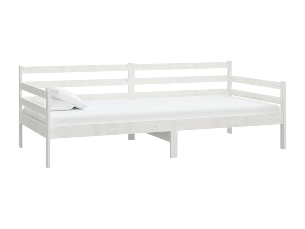 Lit avec matelas 90x200 Blanc Bois de pin massif 10 XOQN07899
