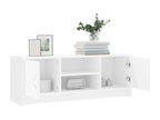 Meuble TV blanc 102x30x37,5 cm bois d'ingénierie DVIU47300
