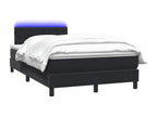 Sommier à décohaute de lit avec matelas noir 120x220 cm velours KYCA65333
