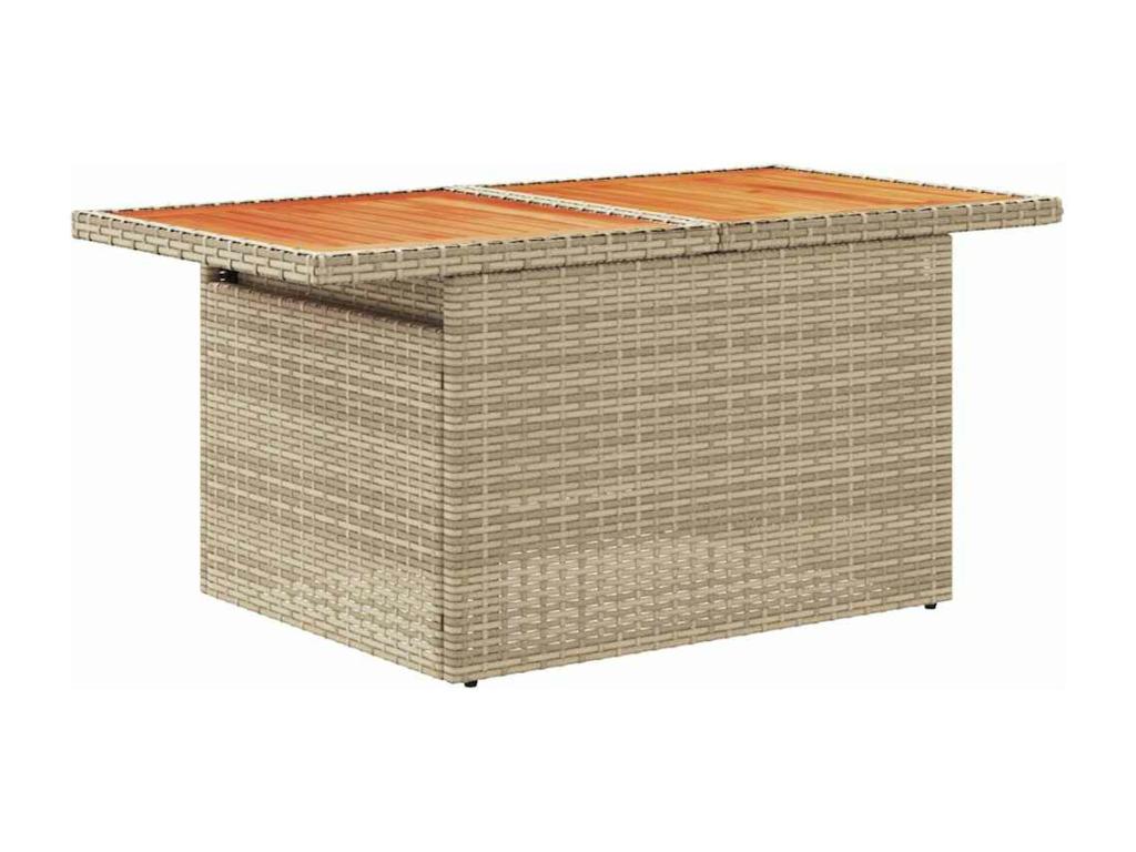 Salon de jardin avec coussins 8 pcs beige résine tressée Artigeo HTJJ48653