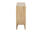 Buffet ouvert meuble de rangement bouteilles ou vinyles en bois manguier massif L120 cm Chezlova YFUN04687