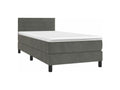 Sommier à Artigeo de lit et matelas Gris foncé 90x200 Velours YSXL81393